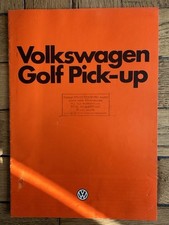 Catalogue Brochure De Vente Volkswagen Golf 1 Pick Up