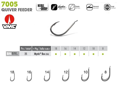 Hameçons vmc quiver feeder - hameçons,