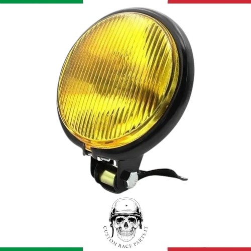Phare moto noir - 5", cafÉ