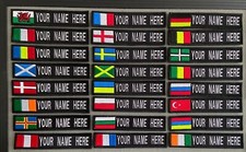 Custom Flag Name Identifier Patch Hook Backed Personalised 120x25mm Morale Badge