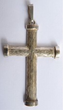 Pendentif Croix en argent massif silver cross pendant bijou ancien