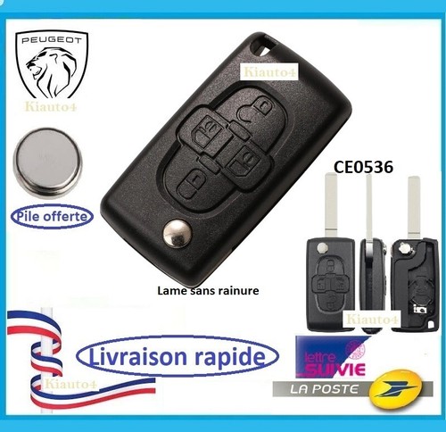 Coque cle plip boitier peugeot - coque,