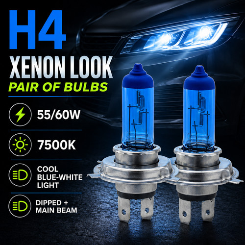7500k phare xénon ampoules - h4,