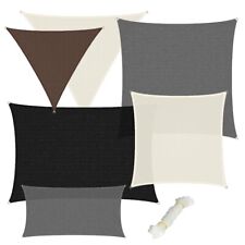 Voile d'ombrage protection solaire anti UV toile tendue carré triangle rectangle