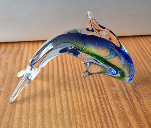 Vintage art glass dolphin - vintage,