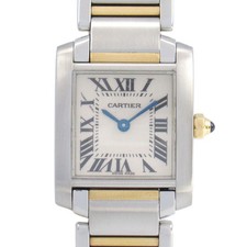 Montre-bracelet CARTIER Tank française SM W51007Q4 quartz 18KYG SS...