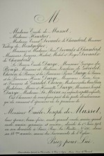 EMILE MUSSET Heurtier Devaulx Chambord FAIRE PART Durye Garidel Thoron 1904