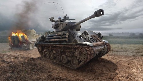 Char m4a3e8 sherman fury - char, sherman"fury"
