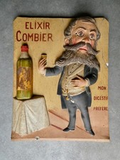 ADVERTISING PLASTER "ELIXIR COMBIER" DIGESTIVE EARLY 20TH CENTURY BREWERY BISTRO