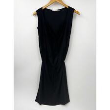 Marithe Francois Girbaud Silk Belted Waist Tank Dress Sleeveless Black Size 6