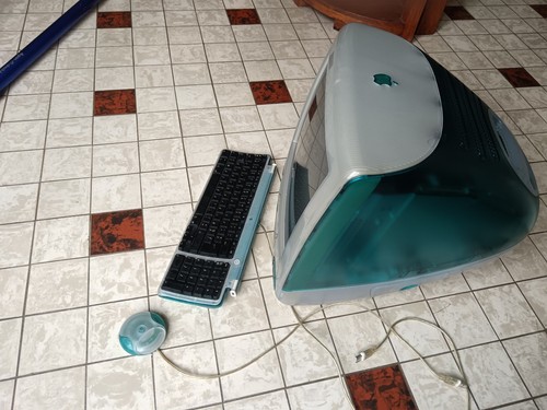 Ordinateur imac bleu - ordinateur,
