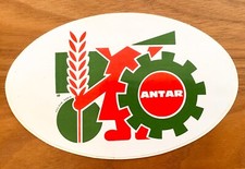 Antique sticker old sticker ANTAR tractor agriculture oil 70s oval