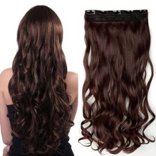 Extension Clip Cheveux Bouclé Synthétique - Rajout Cheveux à Clip - Extension...