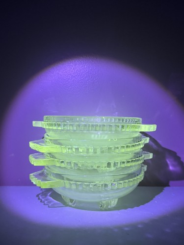Set uranium vaseline glass - uranium,