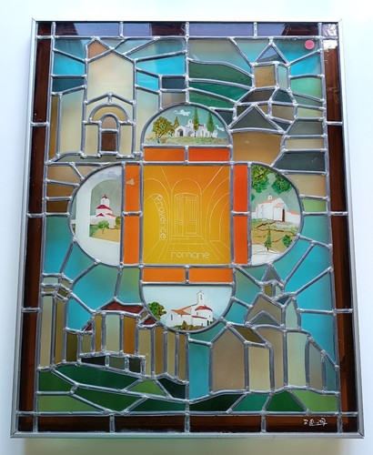Tableau vitrail encadré - tableau,