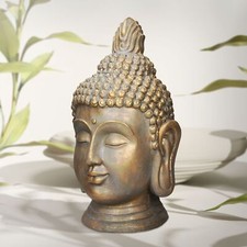 Tête de Bouddha aspect bronze