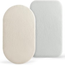 Lot de 2 Draps Housses Cododo pour Lit Bébé,100 Coton Mousseline Draps Housse...