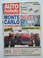 AUTO HEBDO 661 Donkervoort S8A Peugeot 405 4x4 Lancia Y10 Monte Carlo