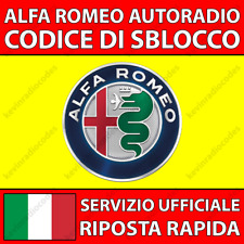 ✅ALFA ROMEO RADIO UNLOCK CODE 147 156 159 164 4C BRERA JULIETTA GT GTV✅