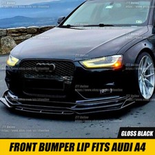 Spoiler Lèvre Lame Noir Brillant Jupe Pare-Choc Avant Pour AUDI A4 B8 2009-2012