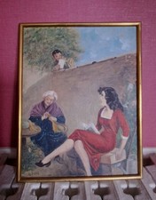 Ancien Tableau Peinture sur
