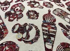 tissu Jacquard Ameublement masque Africain en 1.40m l