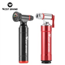 WEST BIKING Bicycle Bike Pump Aluminum CNC Fast Air CO2 Inflator Tire Ball Pump