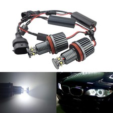 Kit BMW Angel Eyes H8 60W LED Blanc Xenon Feux de Jour Série 5 E60 E61 2008-2010