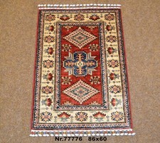 Tapis Oriental Fait Main Ariana-Kazak D'Afghanistan N°77776 86x60cm