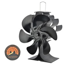 Ventilateur Poele à Bois,Ventilateur à Charbon de 6 Feuilles, économe en éner...