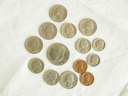 Lot pieces monnaie ancien - 14,