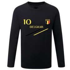 T-shirt manches longues enfant Foot Belgique Noir