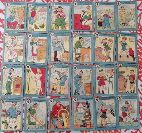 Jeu carte ancien familles - 7,