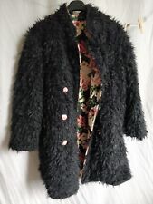 Manteau Zoé la fée réversible fausse fourrure /fleurs Taille L