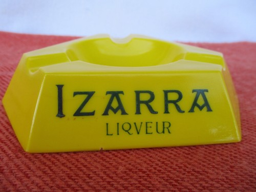 Ancien cendrier jaune - cendrier,