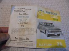 1962 AMERICAN CARS M J Wilson American Cars 