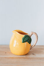 Vintage Ceramic Lemon Slipper Pitcher