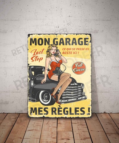 Plaque métal vintage citation