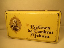 Betises De Cambrai Afchain France Advertising Canning Box Baker Confectioner Old