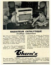 1954: Radiator, Therm'X heater invented by Louis Lumière (pub, advertising)