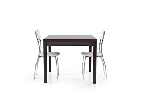 Table carré rabattable brun - table,