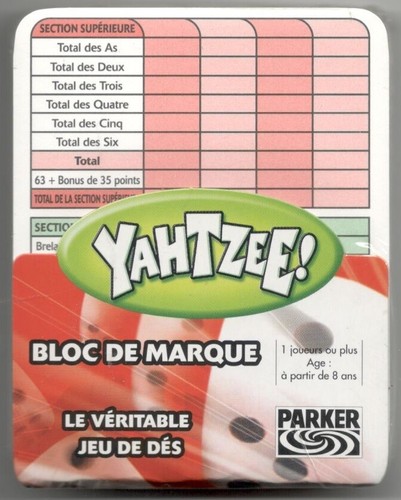 Yahtzee bloc marque - yahtzee,