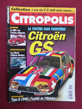CITROPOLIS Magazine  N° 9  la GS, la MEP, Type G de 1948, C6