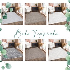 Tapis Salon en plein Air Boho Tapis Ethnique Optique Haut Bas Effet Motif
