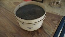 OLD WOODEN SIEVE GARDEN PHARMACY KITCHEN J.M. BELGIUM VINTAGE DECORATION