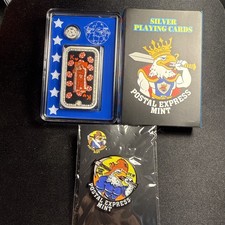 Silver Bar Postal Express Playing Card - King Of Hearts - Beautifully Presented!