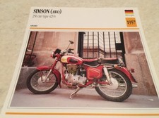 Carte moto Simson AWO 250 cm3 type 425 S 1957 collection Atlas motorbike 