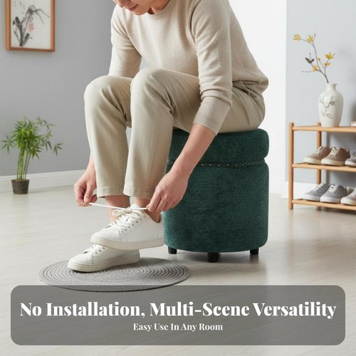 Pouf cylindrique tissu - pouf,