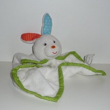 Doudou Lapin Nanjing Kestrel Toy - Blanc Vert