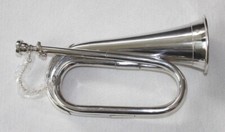 Boy Scout Nickel Plated Blowing Bugle Attack War Command Signal Horn
